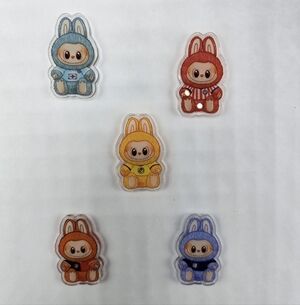 Set of 5 Labubu Magnets The Monsters Pop Mart Handmade Fridge Office Decor OOAK